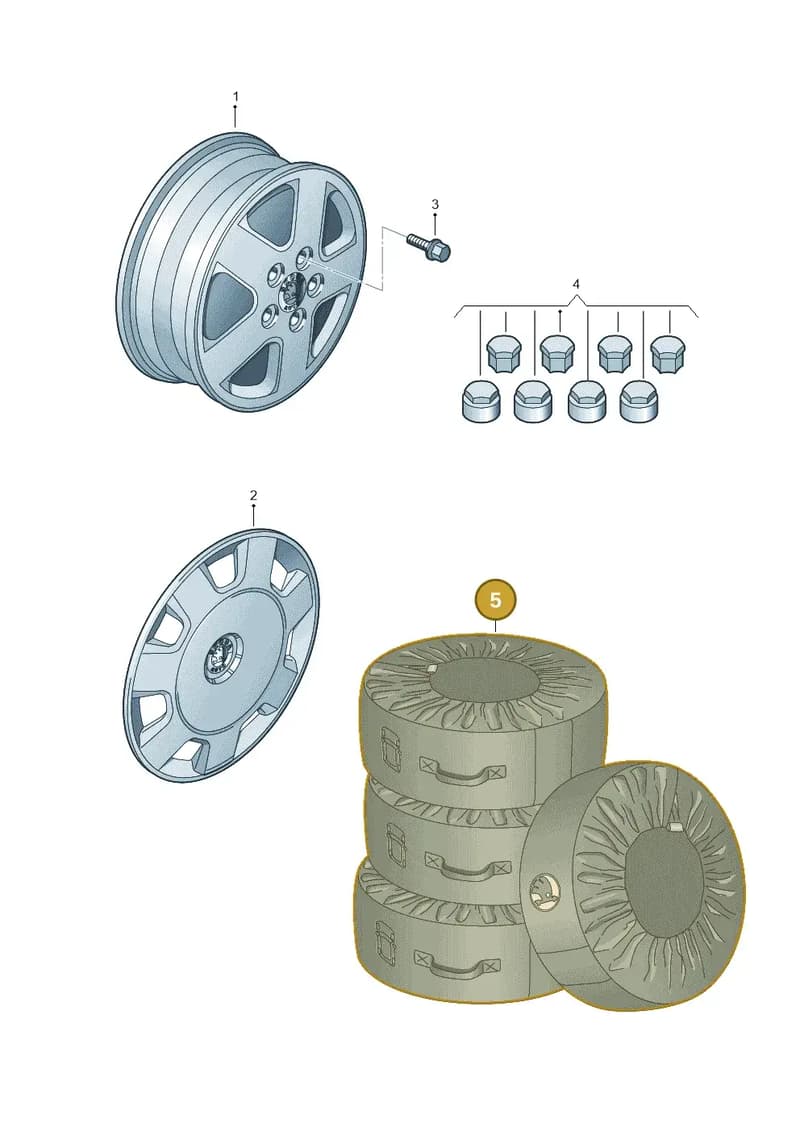 3P0073900 — Skoda Octavia (2017-2020) diagram 851071700, position 5