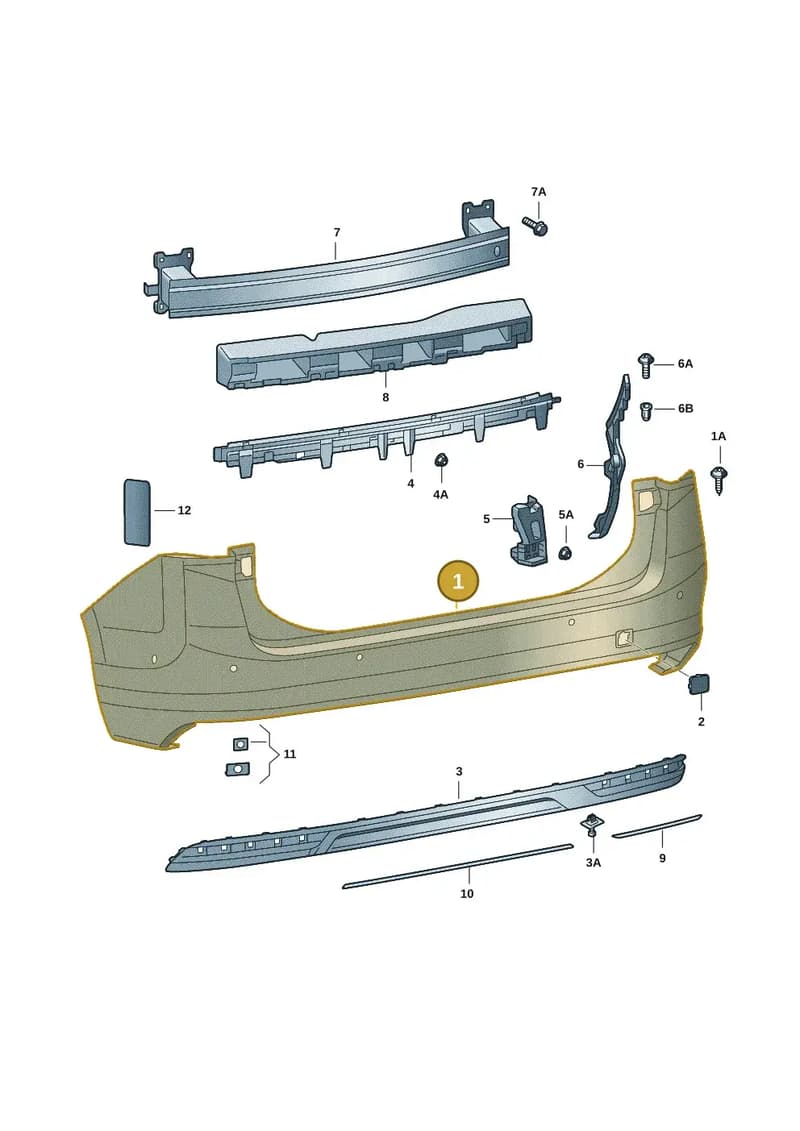 3P0807418GRU — Skoda Superb Combi (2023-2024) diagram 3p0807050, position 1