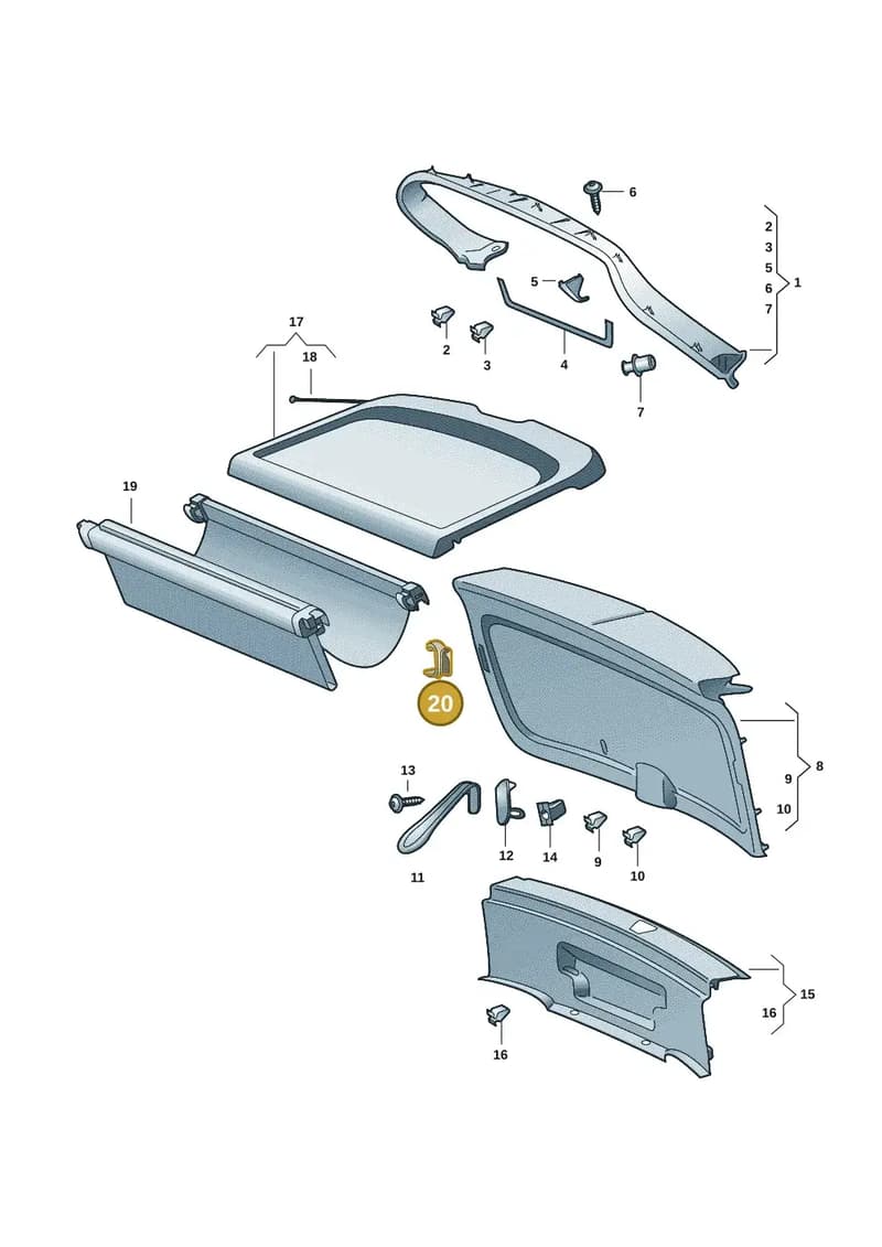 3P08676154PK — Skoda Superb Combi (2023-2024) diagram 3p0867090, position 20+33