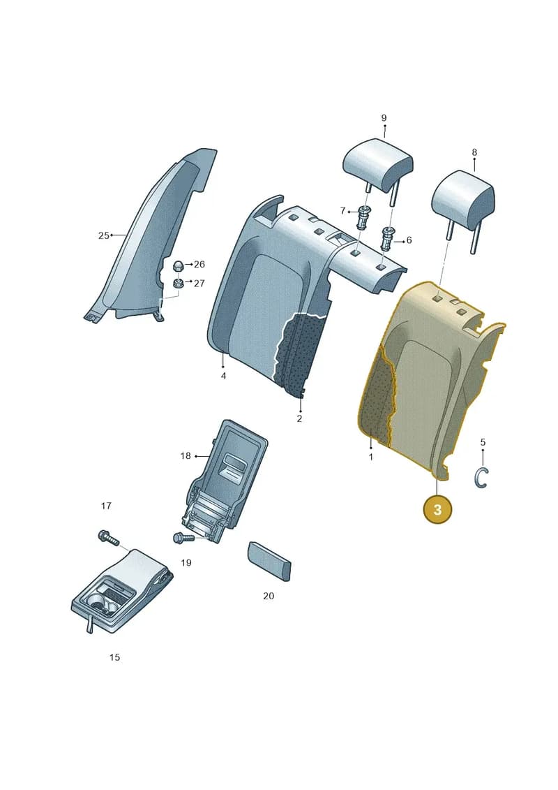 3P0885805RXOP — Skoda Superb Combi (2023-2024) diagram 793885800, position 3