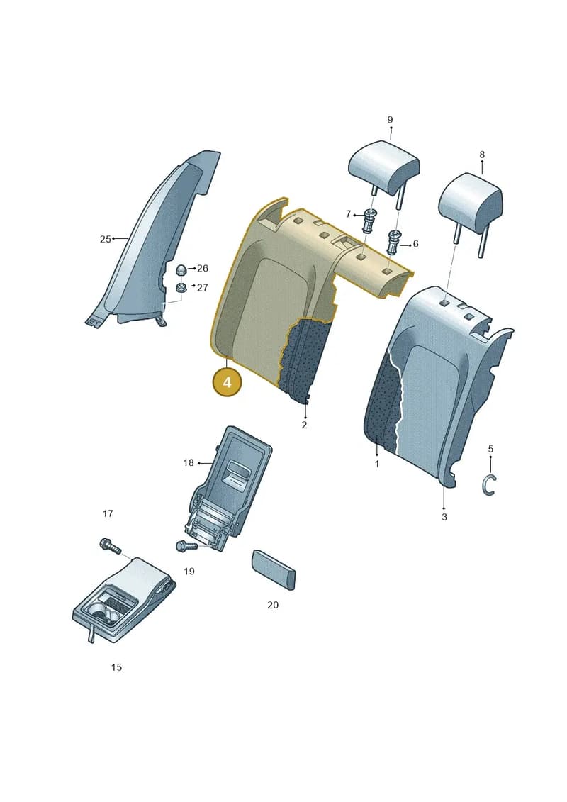 3P0885806RXOP — Skoda Superb Combi (2023-2024) diagram 793885800, position 4