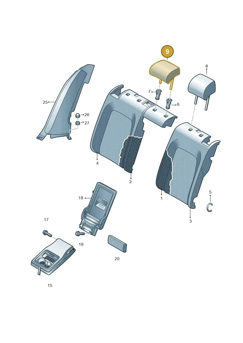 3P0885900DXOL — Skoda Superb Combi (2023-2024) diagram 793885800, position 9