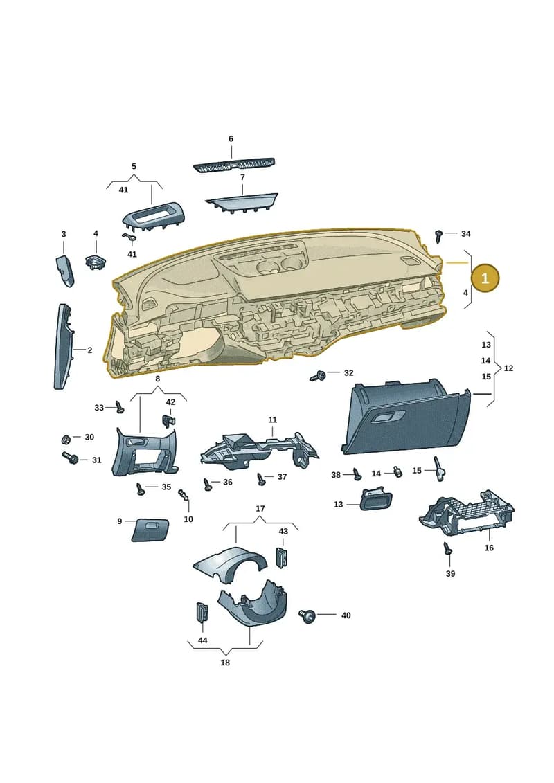 3P1857007JXCC — Skoda Superb Combi (2023-2024) diagram 3p0857010, position 1