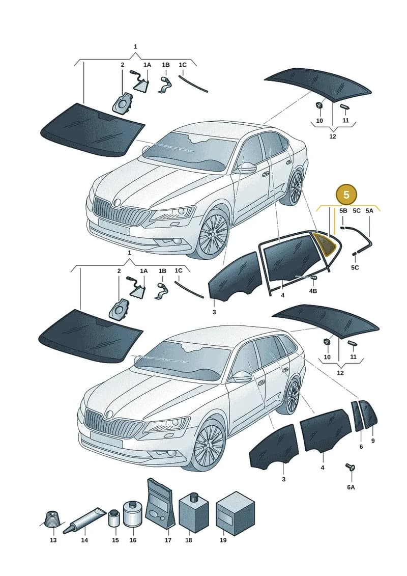 3P3845209L2MG — Skoda Superb Combi (2023-2024) diagram 3p0845000, position 5