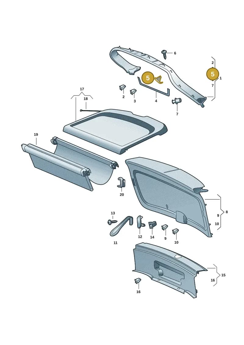 3P3861301 — Skoda Superb Combi (2023-2024) diagram 3p0867090, position 5