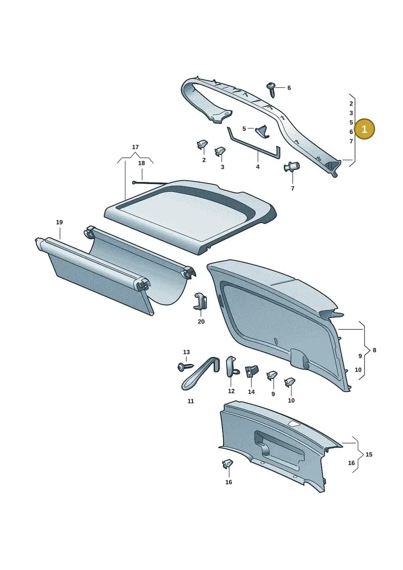 3P3867605A4PK — Skoda Superb Combi (2023-2024) diagram 3p0867090, position 1
