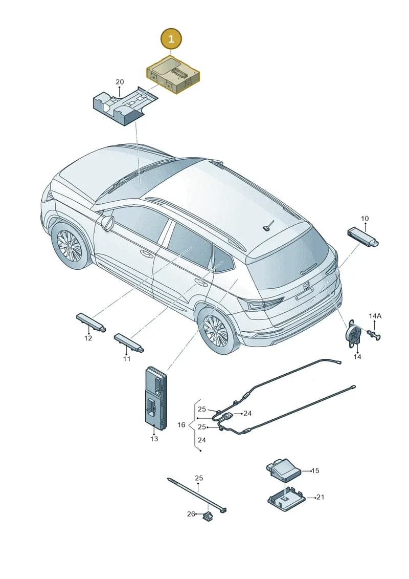3Q0959435G — Skoda Karoq (2017-2022) diagram 893909000, position 1