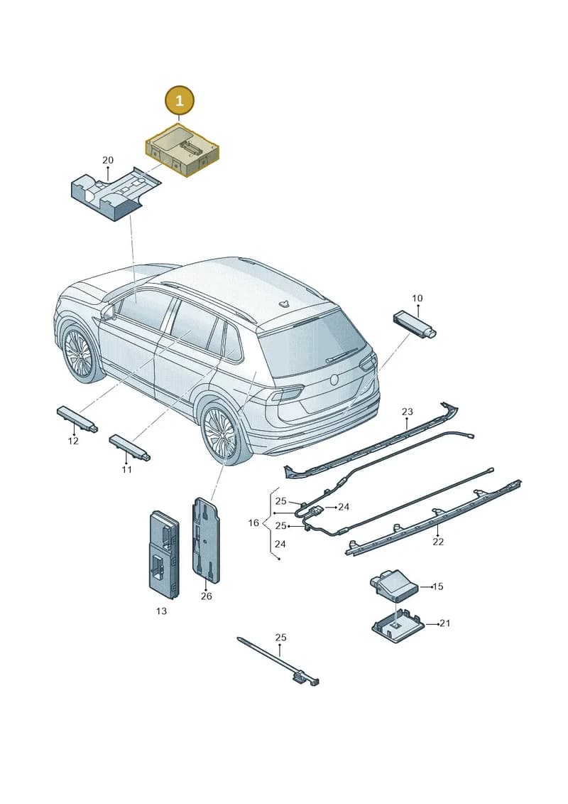 3Q0959435G — Skoda Kodiaq (2018-2022) diagram 434909000, position 1