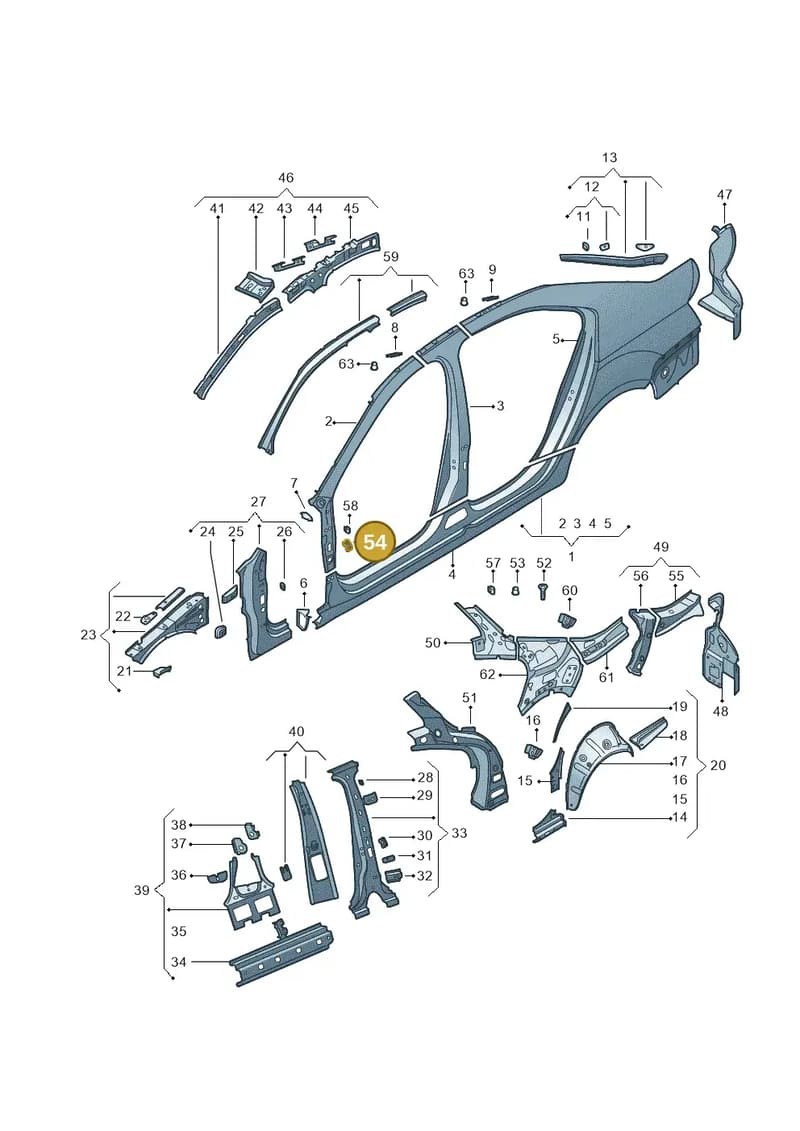 3T0821167 — Skoda Octavia (2017-2020) diagram 753809300, position 54