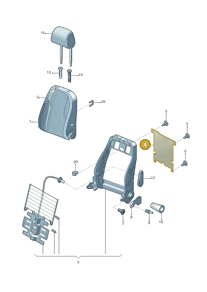 3T0881989B — Skoda Octavia (2014-2023) diagram 714881550, position 4
