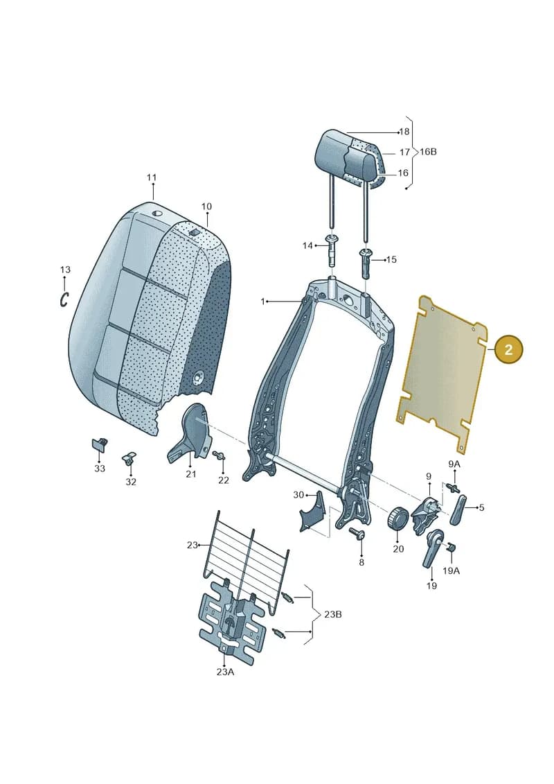 3T0881989B — Skoda Superb Combi (2015-2024) diagram 851881051, position 2