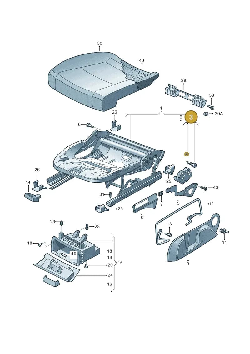 3T0898050 — Skoda Octavia (2017-2020) diagram 632881010, position 3