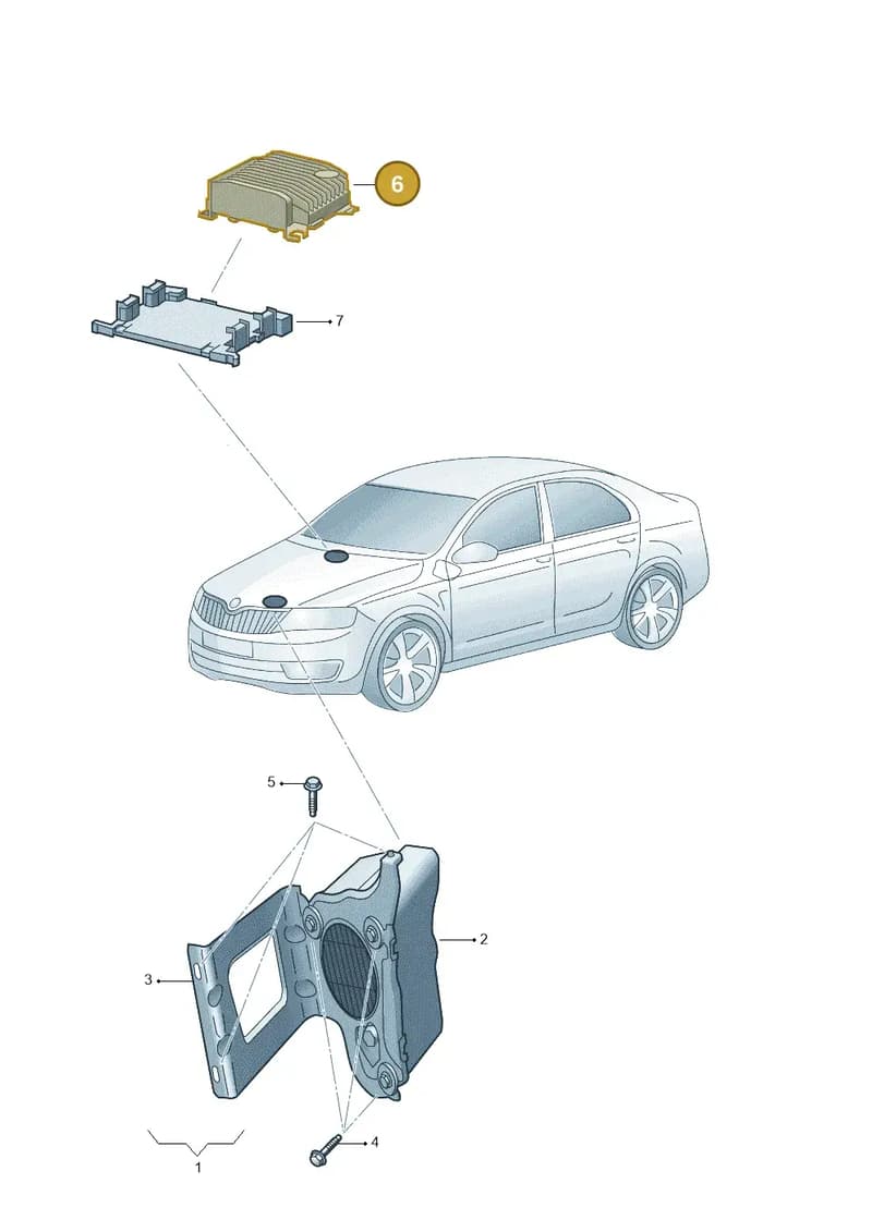 3V0035335A — Skoda Octavia (2019-2022) diagram 851906025, position 6