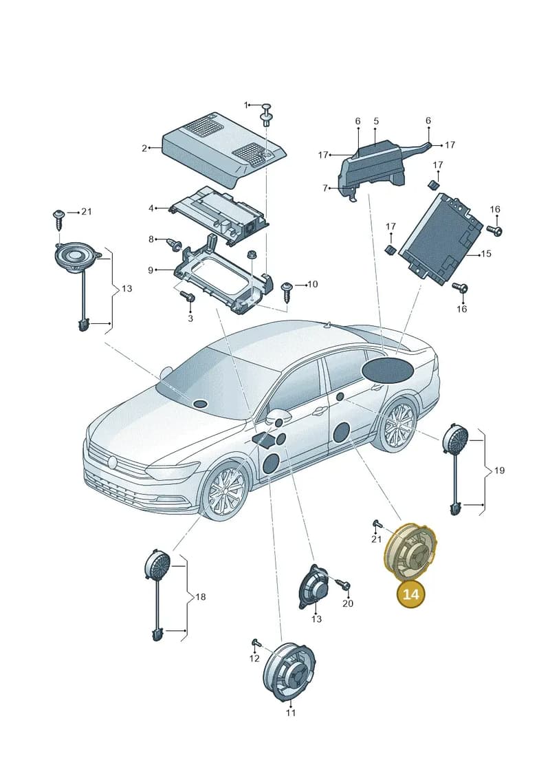 3V0035411L — Skoda Superb Combi (2015-2024) diagram 851000030, position 14