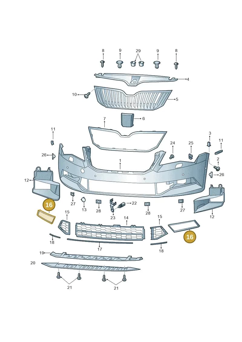 3V08073679B9 — Skoda Superb Combi (2015-2024) diagram 851807000, position 16