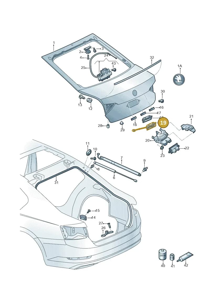 3V0827566H — Skoda Superb Combi (2015-2024) diagram 851827010, position 19