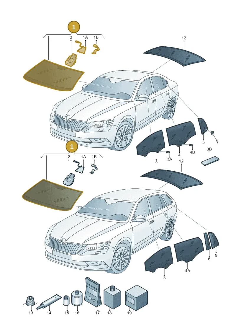 3V0845011ADNVB — Skoda Superb Combi (2015-2024) diagram 851845000, position 1