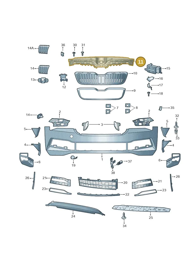 3V0853343C9B9 — Skoda Superb Combi (2015-2024) diagram 851807010, position 11