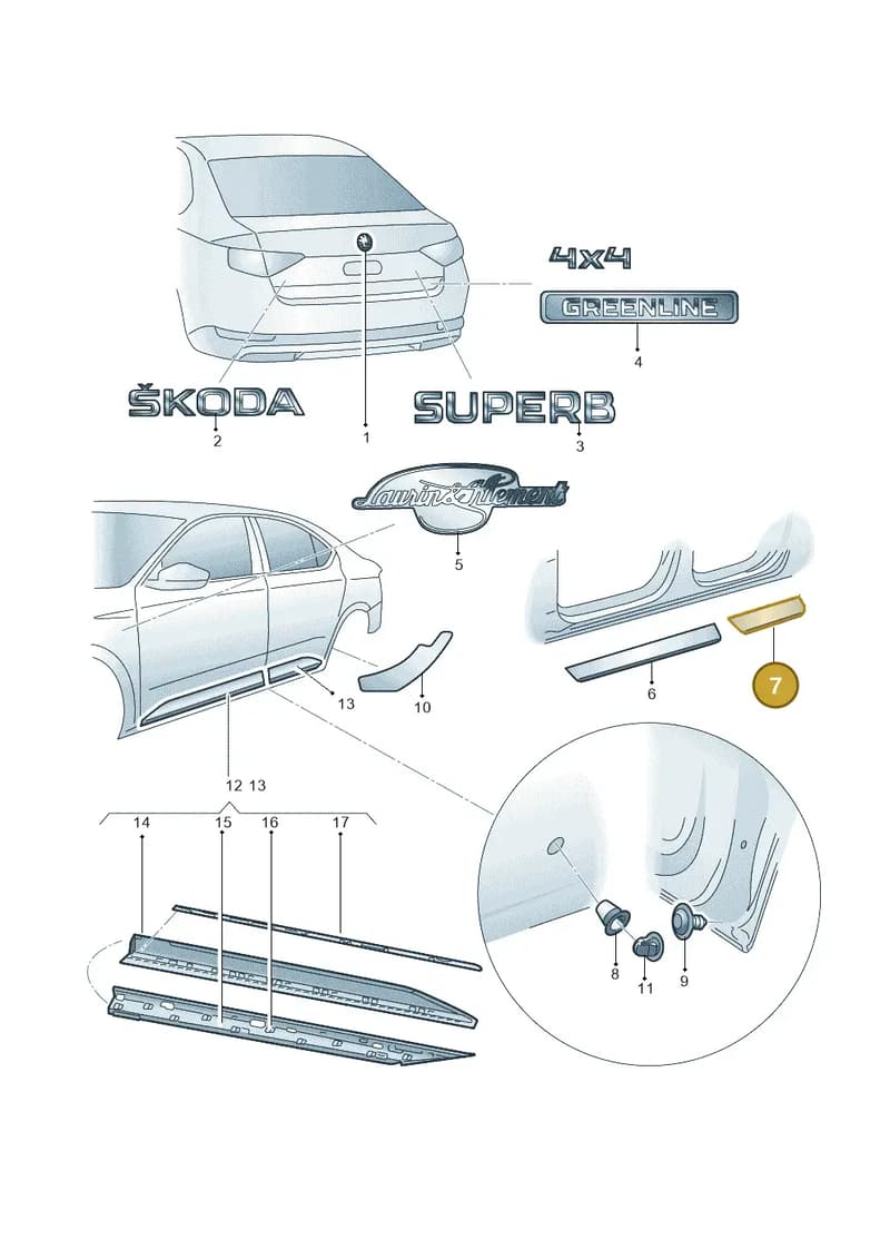 3V0853558HTQ3 — Skoda Superb Combi (2015-2024) diagram 851000010, position 7