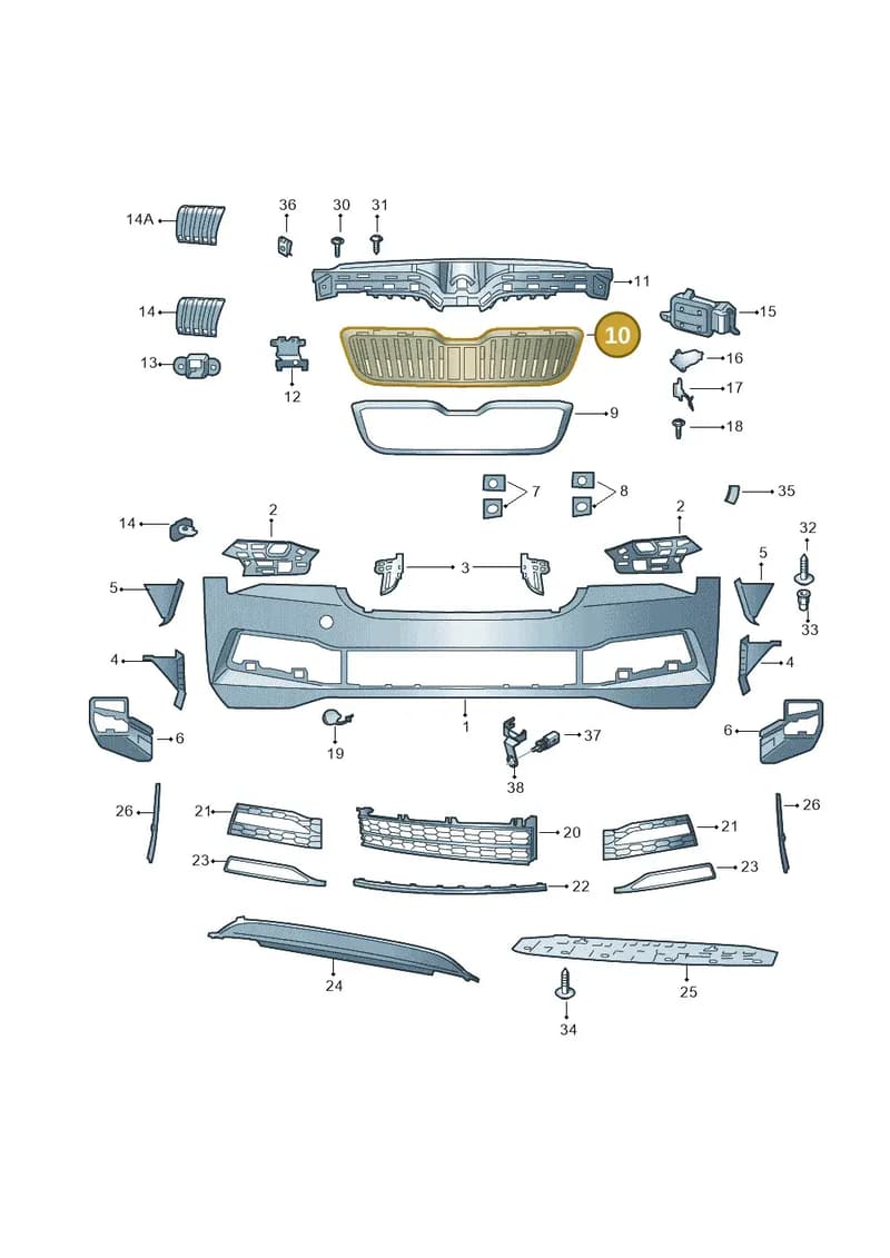 3V0853653JFOD — Skoda Superb Combi (2015-2024) diagram 851807010, position 10