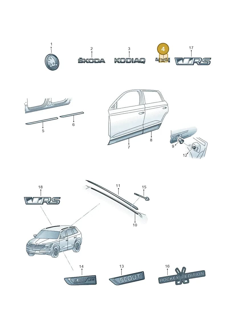 3V0853687C2ZZ — Skoda Kodiaq (2018-2022) diagram 804000120, position 4