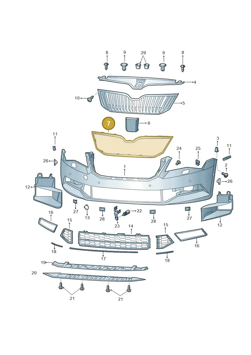3V0853761A — Skoda Superb Combi (2015-2024) diagram 851807000, position 7