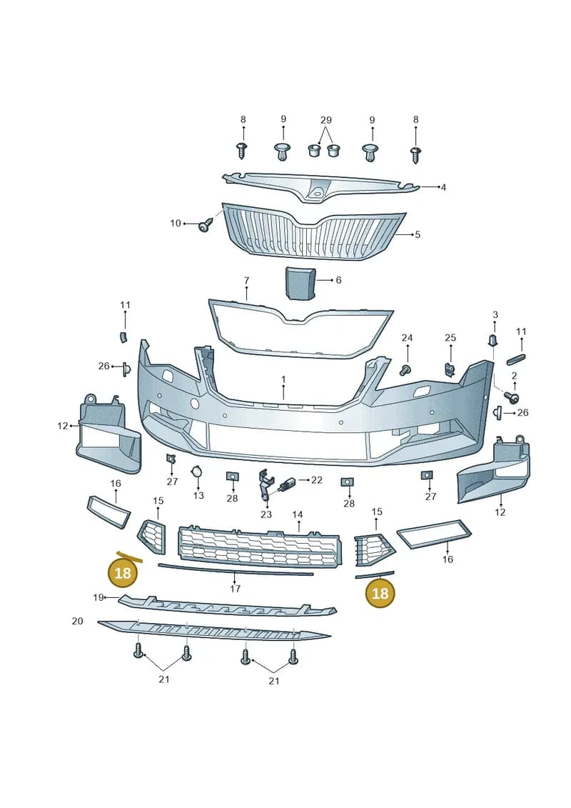 3V0853767A2ZZ — Skoda Superb Combi (2015-2024) diagram 851807000, position 18