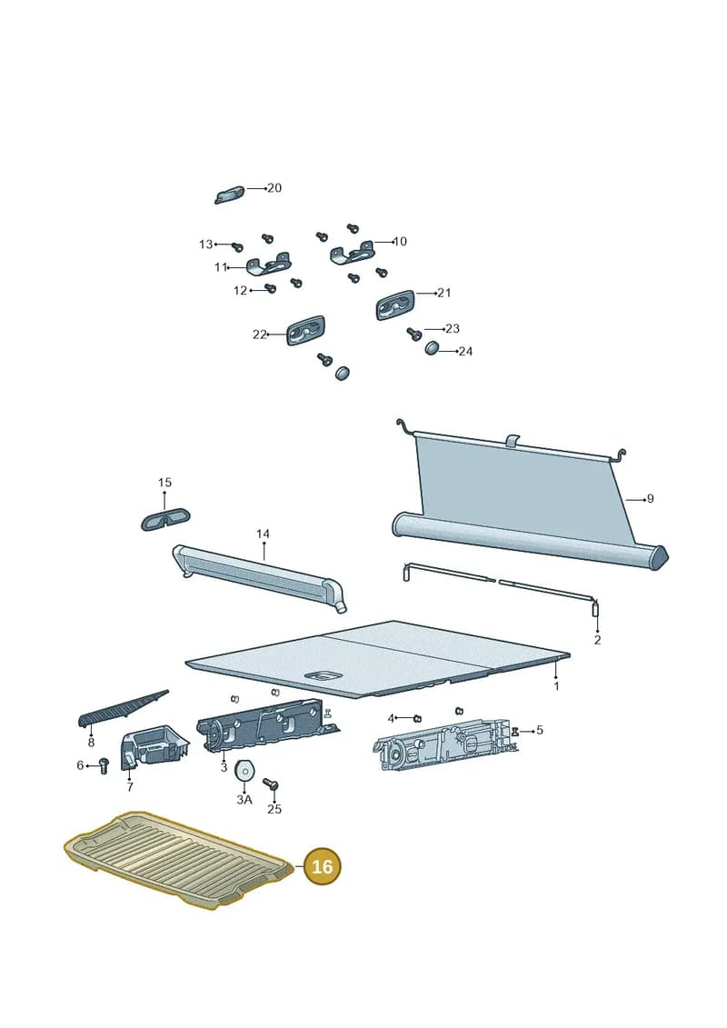 3V0863824A — Skoda Superb Combi (2015-2024) diagram 851867860, position 16