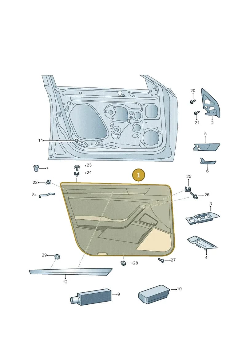 3V0867011 — Skoda Superb Combi (2015-2024) diagram 851867000, position 1