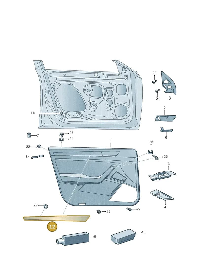 3V0867061GNY5 — Skoda Superb Combi (2015-2024) diagram 851867000, position 12