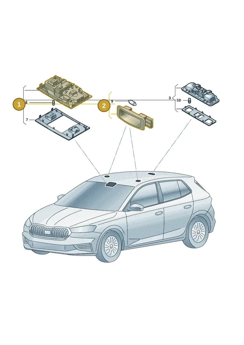 3V0919173 — Skoda Fabia (2021-2022) diagram 6vn947000, position 1+2