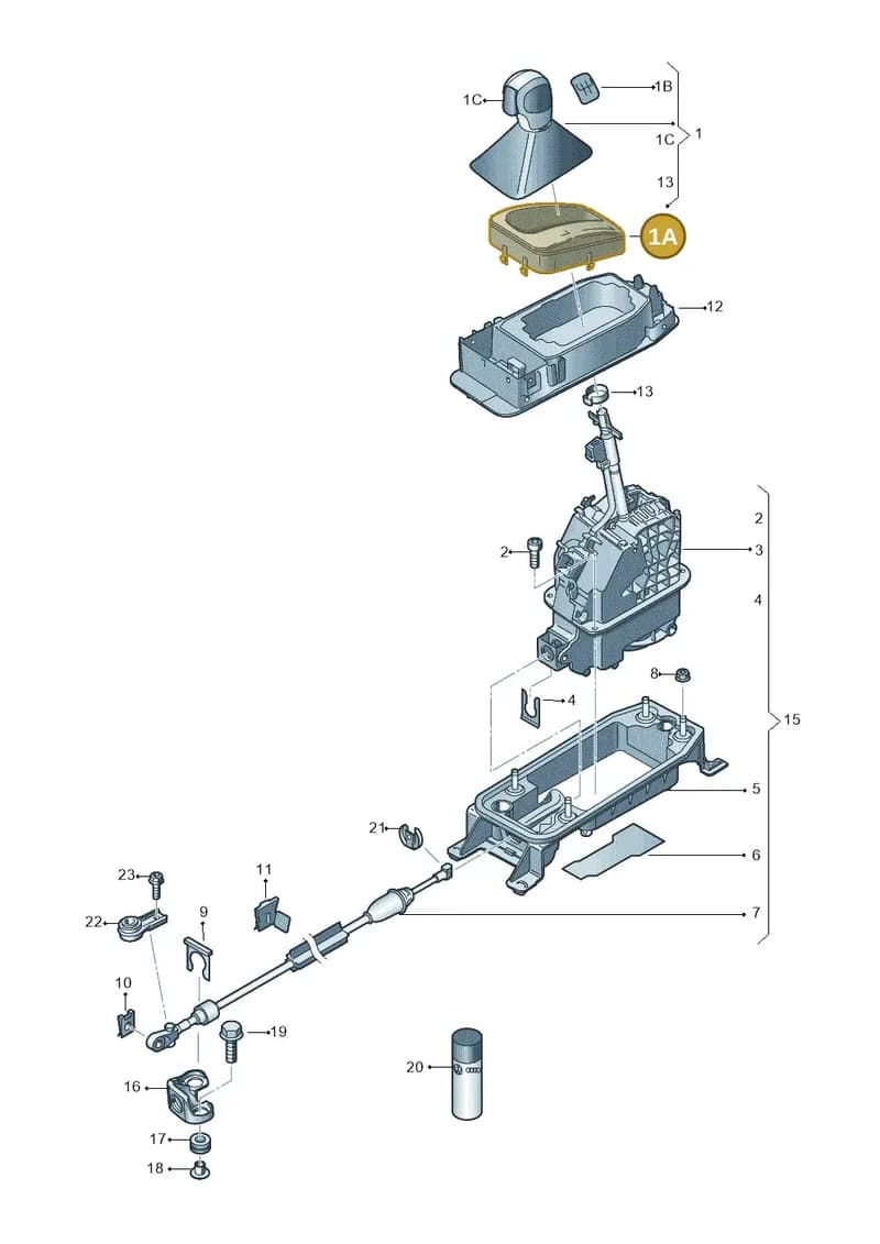 3V1713203A041 — Skoda Superb Combi (2015-2024) diagram 805713010, position 1A