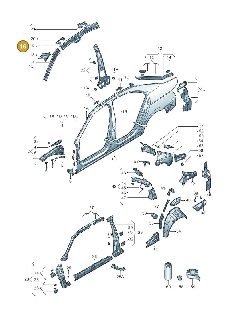 3V5809402B — Skoda Superb Combi (2015-2024) diagram 851809030, position 16