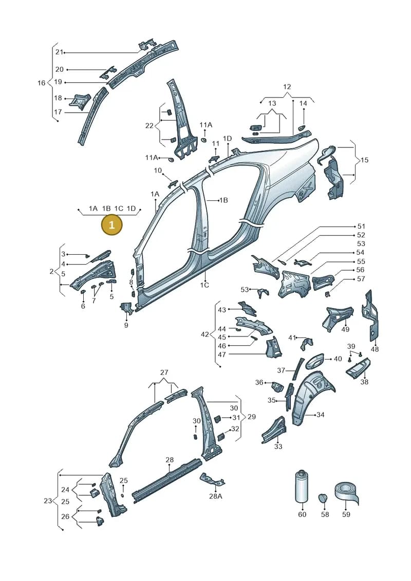 3V5809606 — Skoda Superb Combi (2015-2024) diagram 851809030, position 1