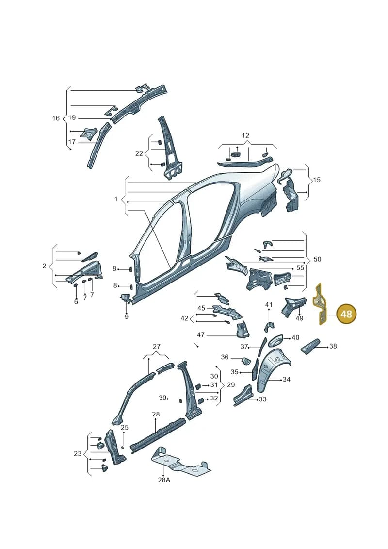 3V5813486 — Skoda Superb NF (2015-2023) diagram 881809300, position 48