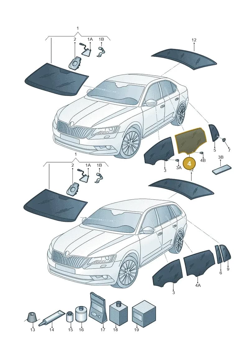 3V5845205A — Skoda Superb Combi (2015-2024) diagram 851845000, position 4