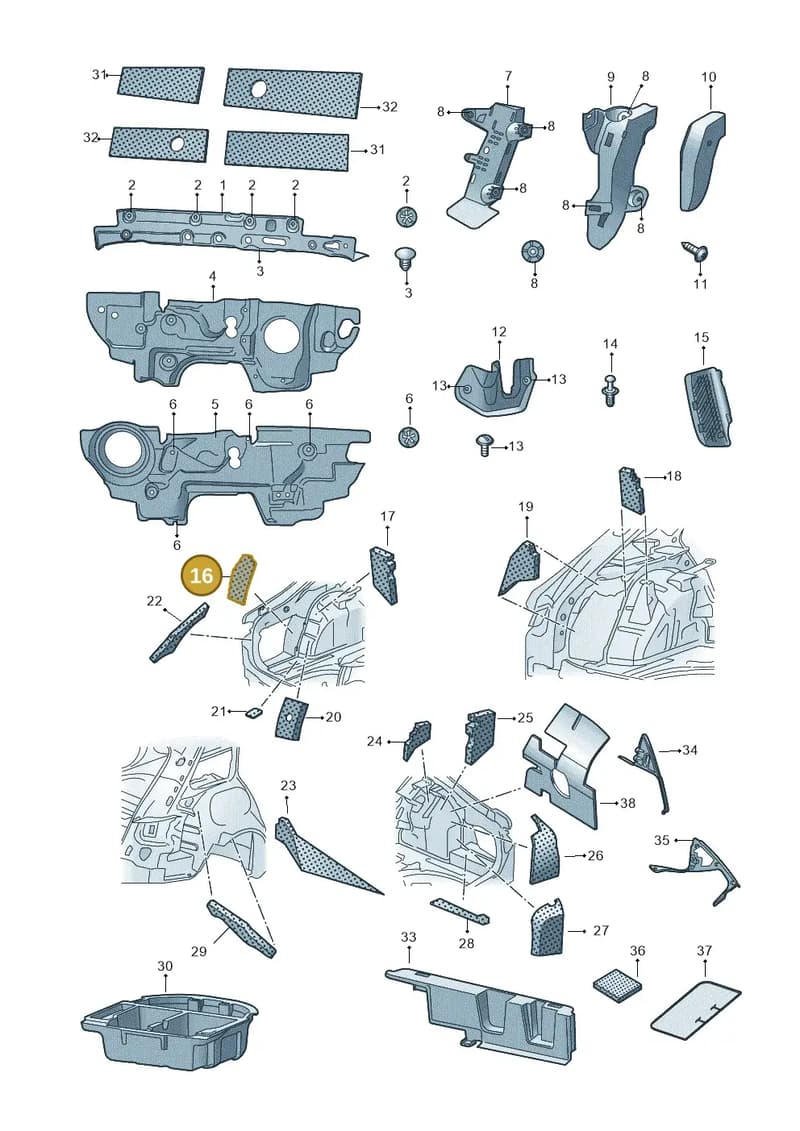 3V5864909A — Skoda Superb Combi (2015-2024) diagram 851000090, position 16