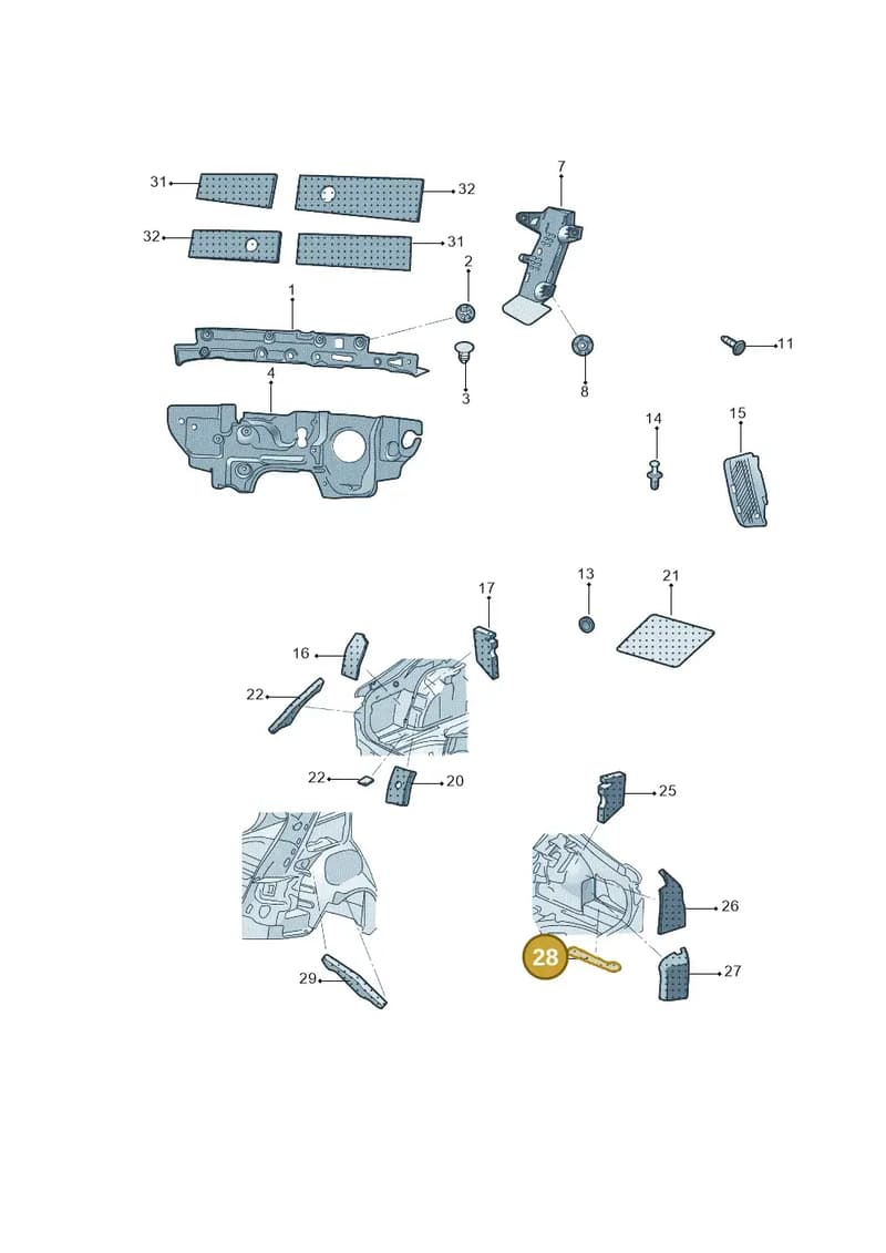 3V5864914A — Skoda Superb NF (2015-2023) diagram 881863300, position 28