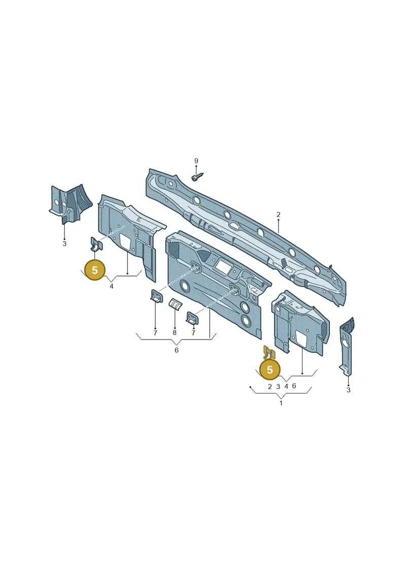 3V9804299 — Skoda Superb Combi (2015-2024) diagram 851813100, position 5