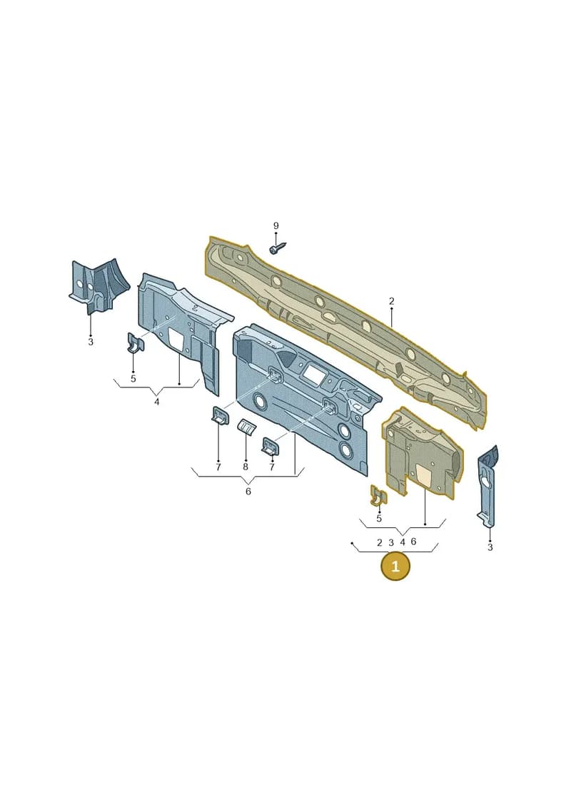 3V9813301G — Skoda Superb Combi (2015-2024) diagram 851813100, position 1