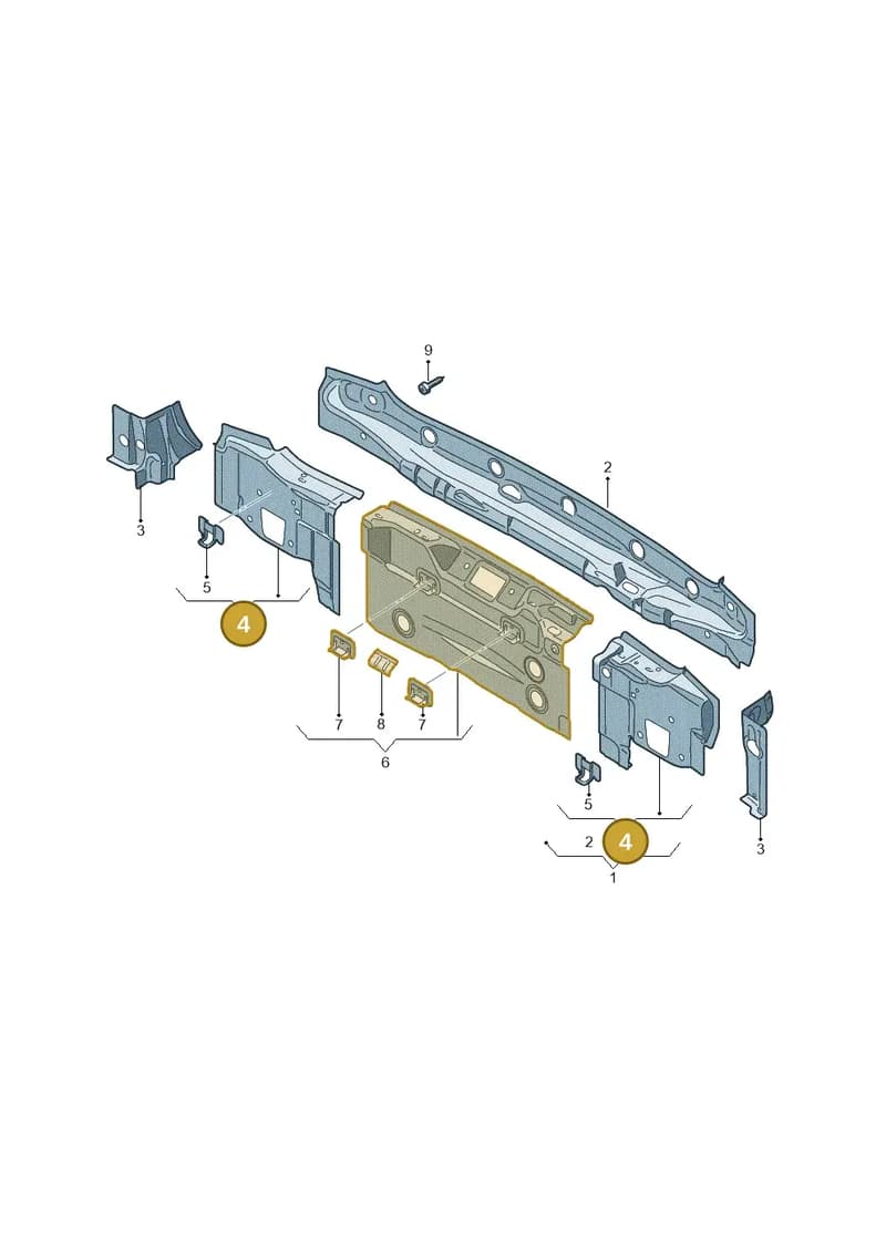 3V9813387B — Skoda Superb Combi (2015-2024) diagram 851813100, position 4