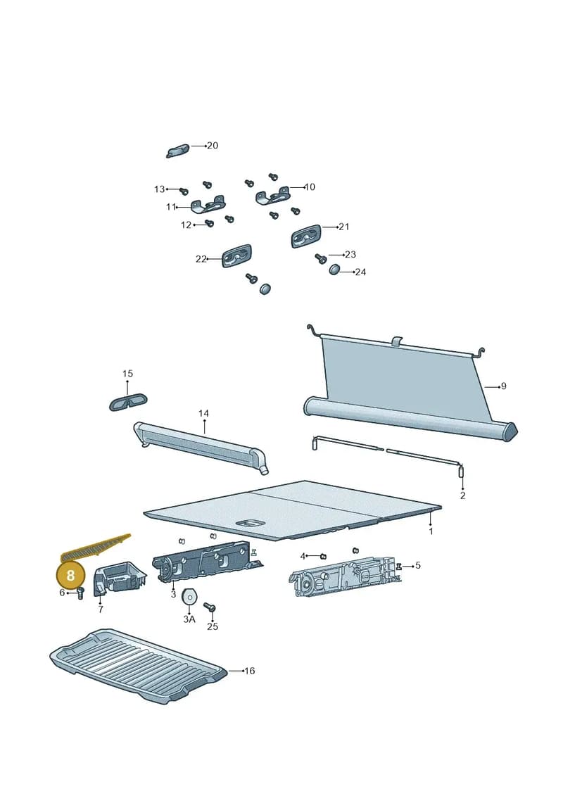 3V9858857D9B9 — Skoda Superb Combi (2015-2024) diagram 851867860, position 8