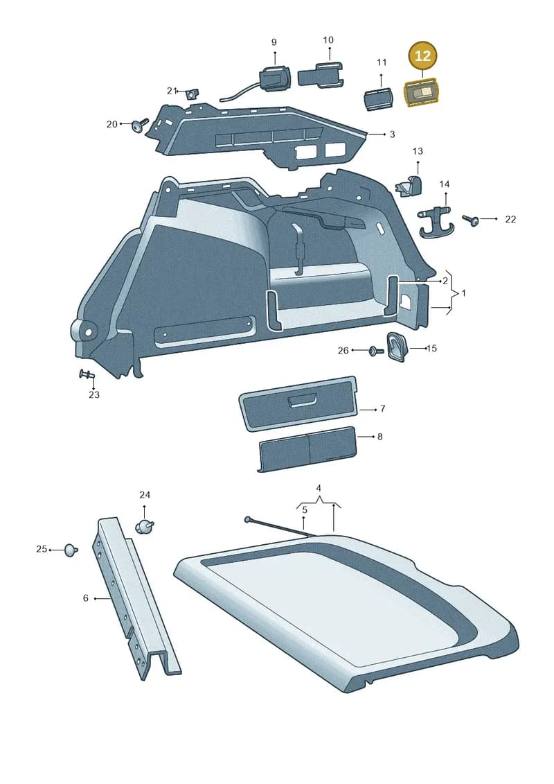 3V9861511 — Skoda Octavia (2019-2022) diagram 585867080, position 12