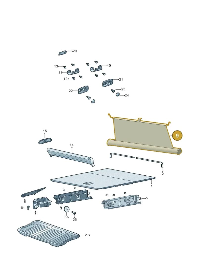 3V9861691D9B9 — Skoda Superb Combi (2015-2024) diagram 851867860, position 9