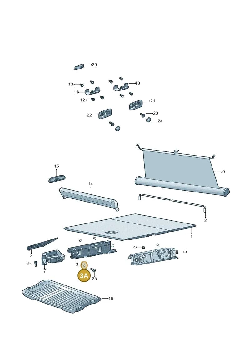 3V98643219B9 — Skoda Superb Combi (2015-2024) diagram 851867860, position 3A