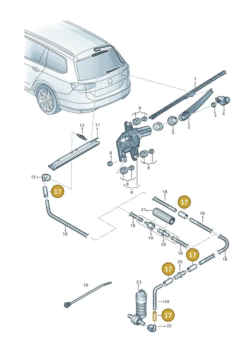 3V9955663B — Skoda Superb Combi (2015-2024) diagram 793955200, position 17