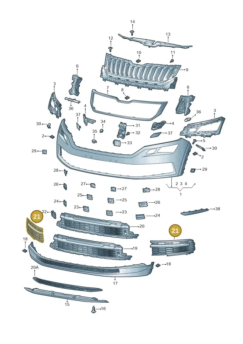 565807367B9B9 — Skoda Kodiaq (2016-2024) diagram 804807000, position 21