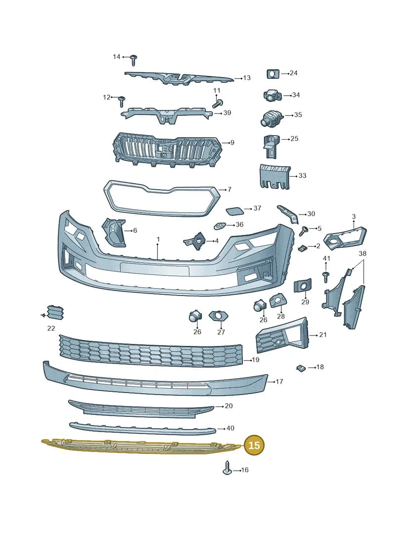 5658076119B9 — Skoda Kodiaq (2018-2022) diagram 804807010, position 15