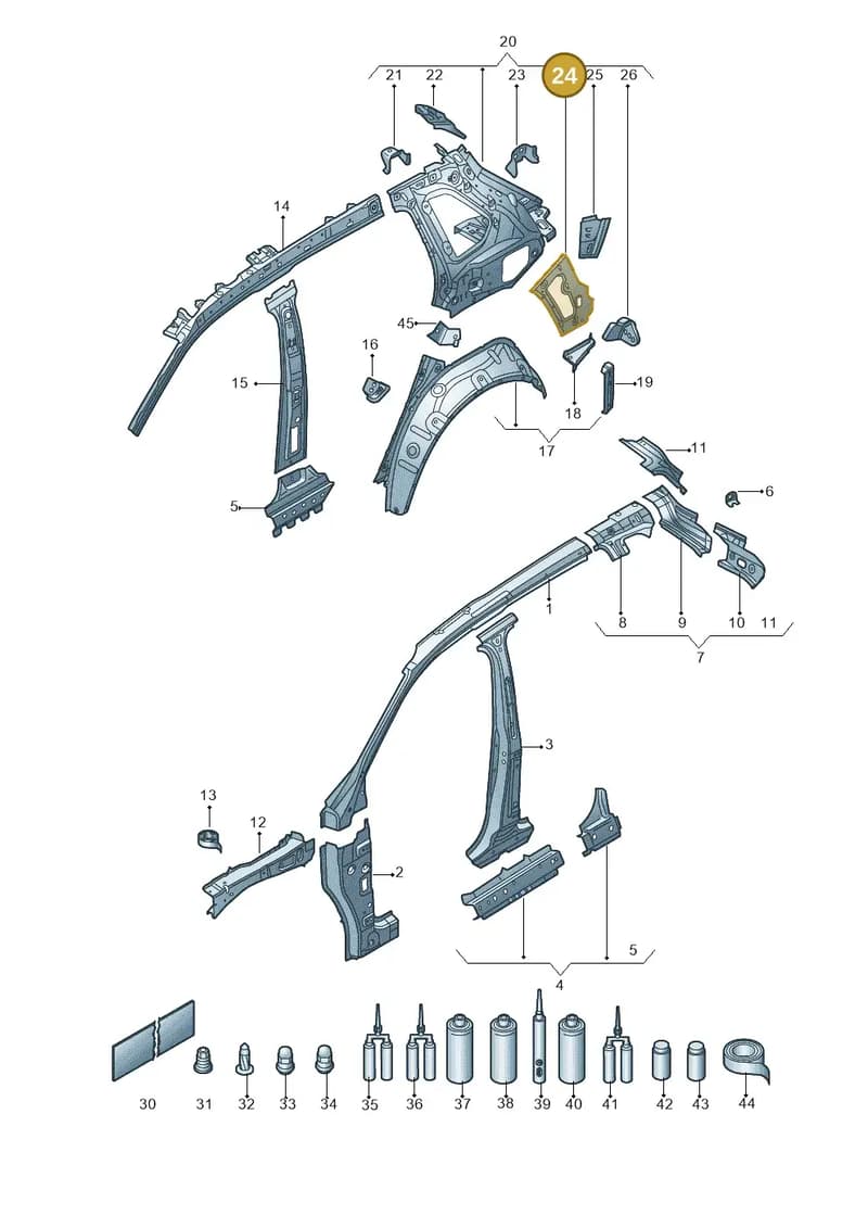 565809405 — Skoda Kodiaq (2016-2024) diagram 804809000, position 24