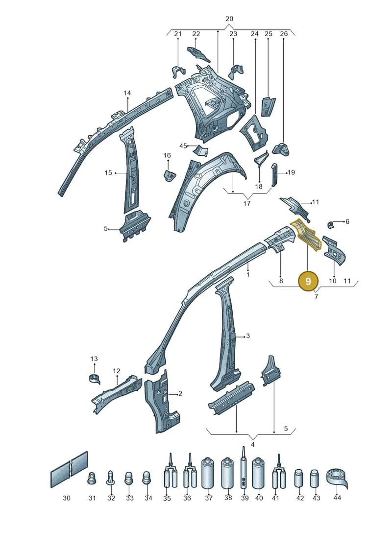 565809416 — Skoda Kodiaq (2018-2022) diagram 804809000, position 9